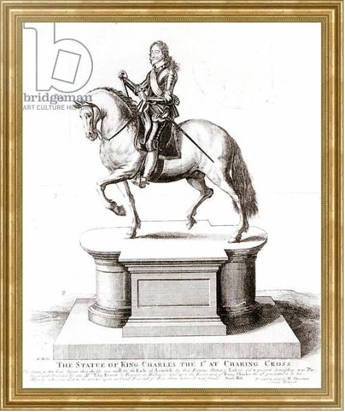 Постер The statue of King Charles the 1st at Charing Cross с типом исполнения На холсте в раме в багетной раме NA033.1.051