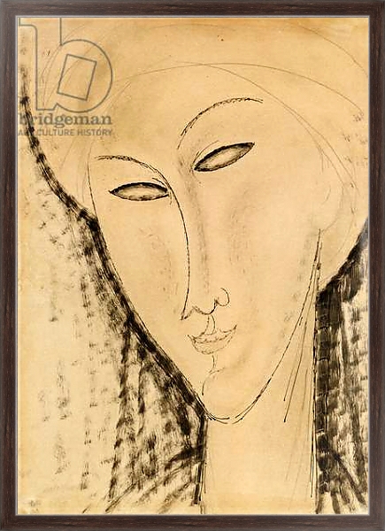 Постер Head of a Woman 1 с типом исполнения На холсте в раме в багетной раме 221-02