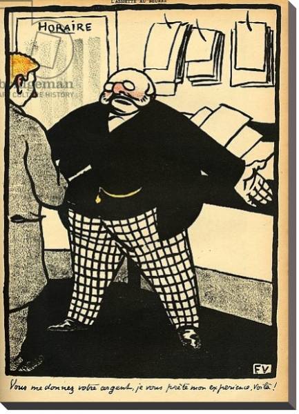 Постер A business man and his client, from 'Crimes and Punishments', 1902 с типом исполнения На холсте без рамы