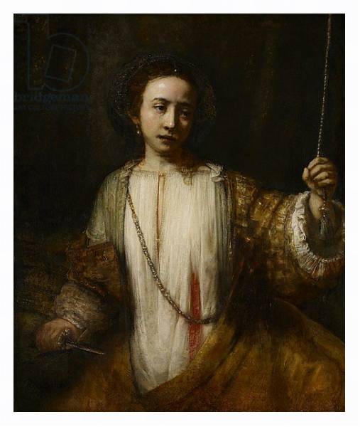 Постер Lucretia, 1666 с типом исполнения На холсте в раме в багетной раме 221-03
