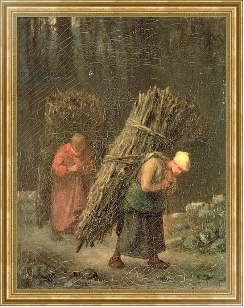 Постер Peasant Women with Brushwood, c.1858 с типом исполнения На холсте в раме в багетной раме NA033.1.051
