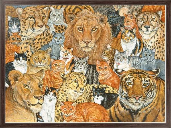 Постер Semi Wild Cat Spread с типом исполнения На холсте в раме в багетной раме 221-02