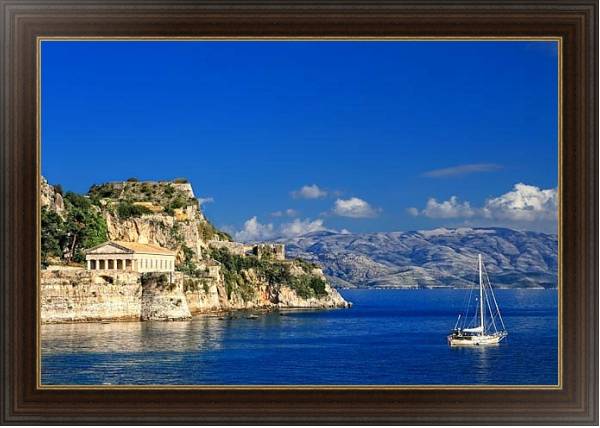 Постер Остров Корфу. Греция с типом исполнения На холсте в раме в багетной раме 1.023.151