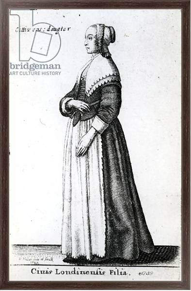 Постер London Citizen's Daughter, 1643 с типом исполнения На холсте в раме в багетной раме 221-02