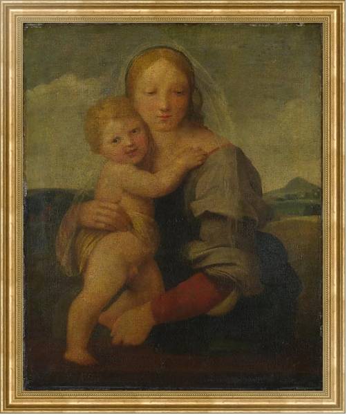Постер Мадонна с младенцем с типом исполнения На холсте в раме в багетной раме NA033.1.051
