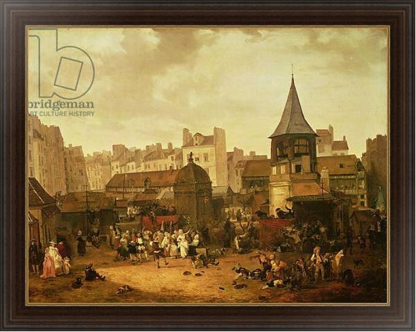 Постер Rejoicing at Les Halles to Celebrate the Birth of Dauphin Louis of France 21st January 1781, 1783 с типом исполнения На холсте в раме в багетной раме 1.023.151
