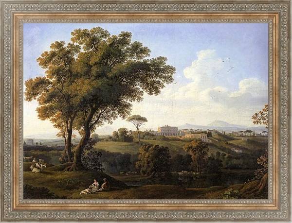 Постер Blick auf die Villa Albani in Rom с типом исполнения На холсте в раме в багетной раме 484.M48.310
