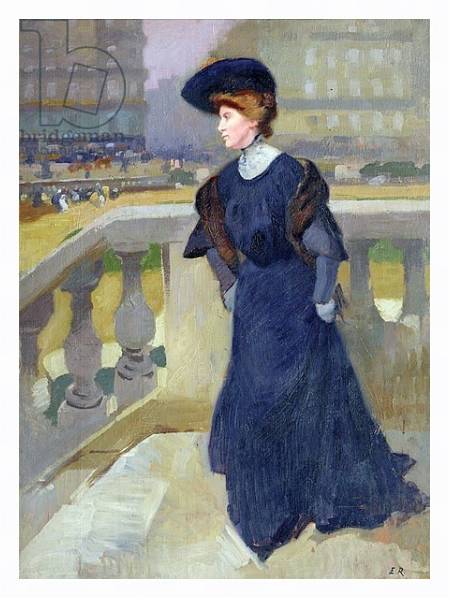 Постер Madame Renoux on the Steps of the Trinity Church, 1904 с типом исполнения На холсте в раме в багетной раме 221-03