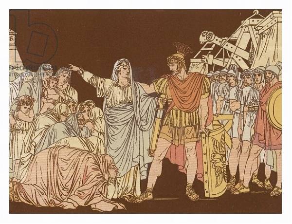 Постер Coriolanus and his mother с типом исполнения На холсте в раме в багетной раме 221-03