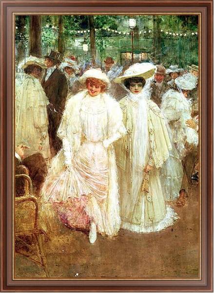 Постер The Gardens of Paris, or The Beauties of the Night, 1905 2 с типом исполнения На холсте в раме в багетной раме 35-M719P-83