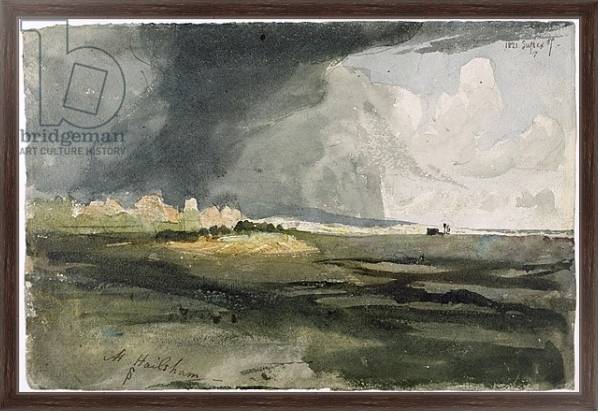 Постер At Hailsham, Sussex: A Storm Approaching, 1821 с типом исполнения На холсте в раме в багетной раме 221-02