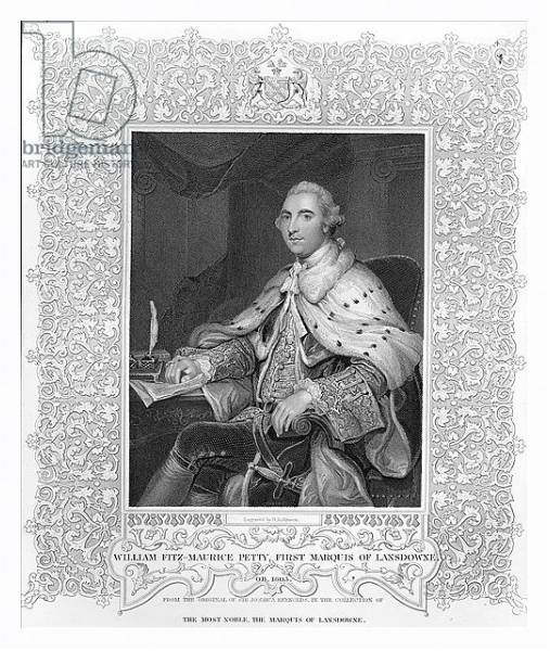 Постер William Fitz-Maurice Petty, First Marquis of Lansdowne, engraved by H. Robinson с типом исполнения На холсте в раме в багетной раме 221-03