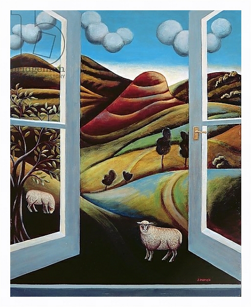 Постер Highland View с типом исполнения На холсте в раме в багетной раме 221-03