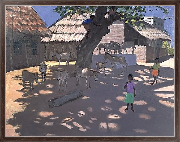 Постер Donkeys, Lamu, Kenya, 1995 с типом исполнения На холсте в раме в багетной раме 221-02