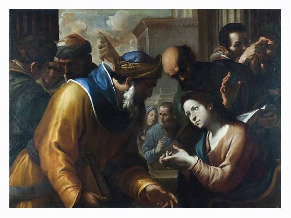 Постер Христос, спорящий с лекарями с типом исполнения На холсте в раме в багетной раме 221-03