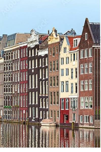Постер Голландия. Амстердам. Улица Дамрак  3 с типом исполнения На холсте без рамы