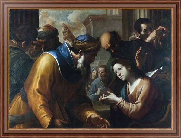 Постер Христос, спорящий с лекарями с типом исполнения На холсте в раме в багетной раме 35-M719P-83