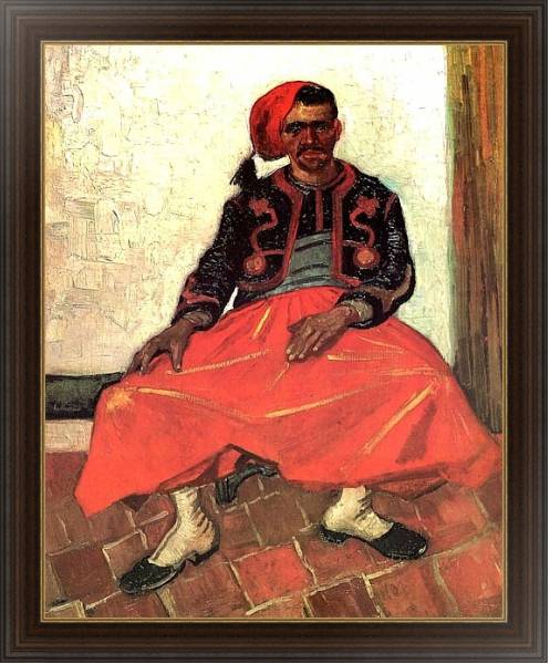 Постер Сидящий Зуав с типом исполнения На холсте в раме в багетной раме 1.023.151