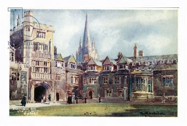 Постер Brasenose College, Old Quad с типом исполнения На холсте в раме в багетной раме 221-03