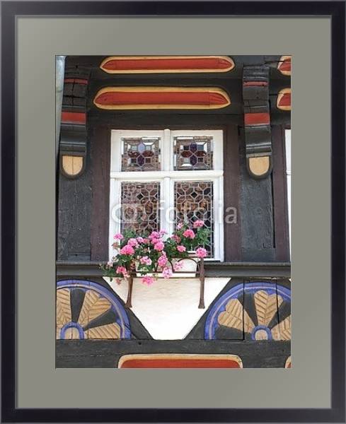 Постер Германия. Вернигероде, окно с типом исполнения Под стеклом в багетной раме 221-01