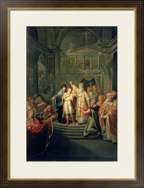 Постер The Election of the Tsar Michael Romanov on March 14th 1613, 1798-1800 с типом исполнения Под стеклом в багетной раме 1.023.036