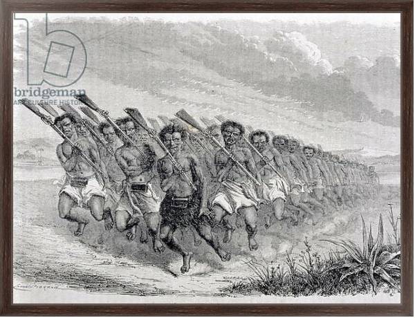 Постер Maori Warriors Performing a War Dance, illustration from 'The Return to the World' с типом исполнения На холсте в раме в багетной раме 221-02