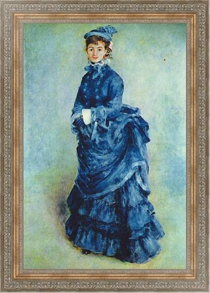 Постер Парижанка (Дама в голубом) с типом исполнения На холсте в раме в багетной раме 484.M48.310