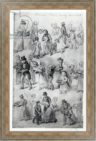 Постер Delivering Dinner, 1841 с типом исполнения На холсте в раме в багетной раме 484.M48.310