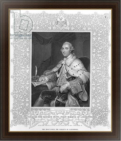 Постер William Fitz-Maurice Petty, First Marquis of Lansdowne, engraved by H. Robinson с типом исполнения На холсте в раме в багетной раме 1.023.151