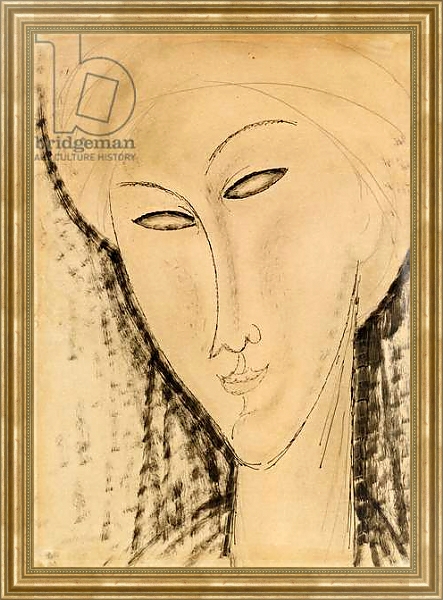 Постер Head of a Woman 1 с типом исполнения На холсте в раме в багетной раме NA033.1.051