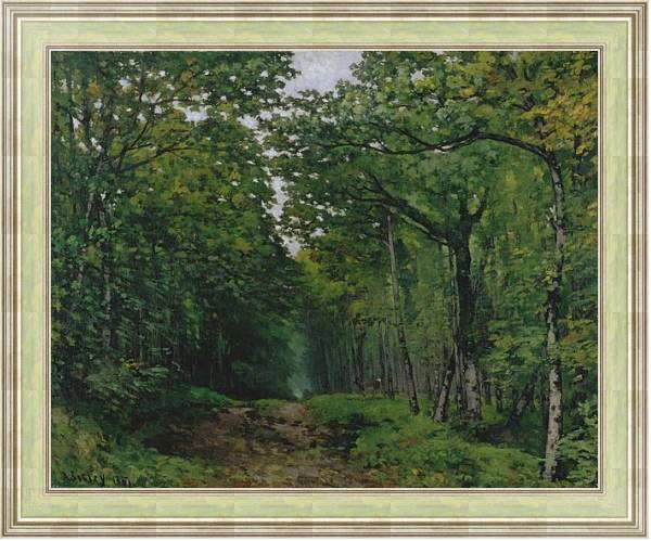 Постер The Avenue of Chestnut Trees at La Celle-Saint-Cloud, 1867 с типом исполнения На холсте в раме в багетной раме NA053.0.113