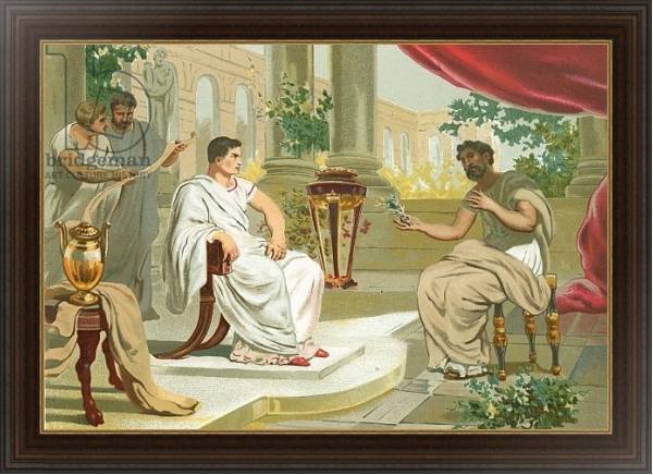 Постер Conversation between Pliny the Elder and the emperor Vespasian с типом исполнения На холсте в раме в багетной раме 1.023.151