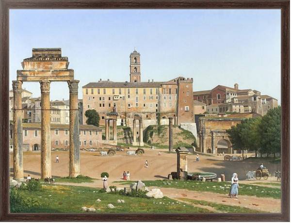 Постер Вид на Римский форум с типом исполнения На холсте в раме в багетной раме 221-02