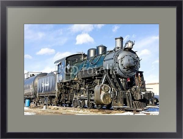 Постер Паровой локомотив, Колорадо, США с типом исполнения Под стеклом в багетной раме 221-01