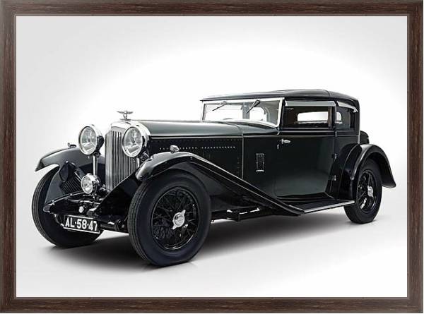 Постер Bentley 8 Litre Short Chassis Mayfair Fixed Head Coupe '1932 с типом исполнения На холсте в раме в багетной раме 221-02