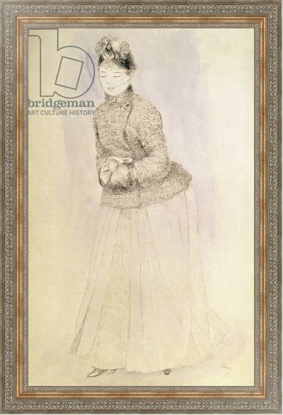 Постер Woman with a Muff, 1883-84 с типом исполнения На холсте в раме в багетной раме 484.M48.310