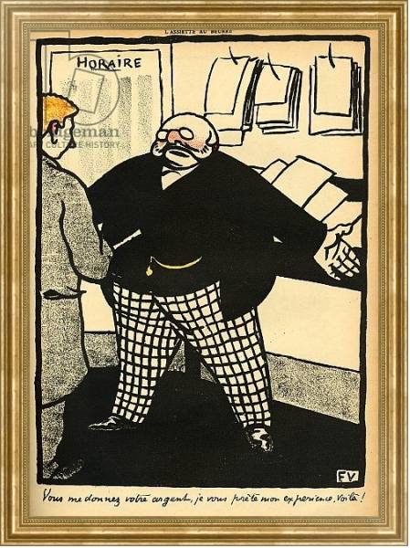 Постер A business man and his client, from 'Crimes and Punishments', 1902 с типом исполнения На холсте в раме в багетной раме NA033.1.051
