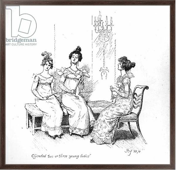 Постер The Bingley sisters from 'Pride and Prejudice' by Jane Austen, 1894 с типом исполнения На холсте в раме в багетной раме 221-02