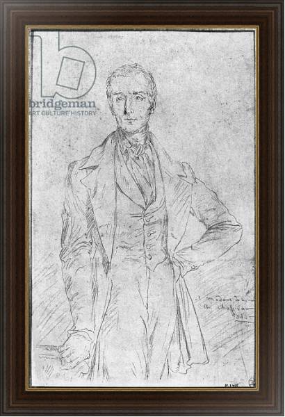 Постер Portrait of Alphonse de Lamartine, 1844 2 с типом исполнения На холсте в раме в багетной раме 1.023.151