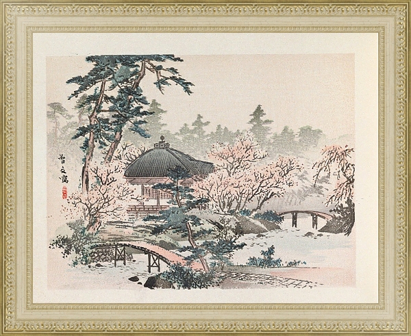 Постер Heian meishō, Pl.03 с типом исполнения Акварель в раме в багетной раме 484.M48.725