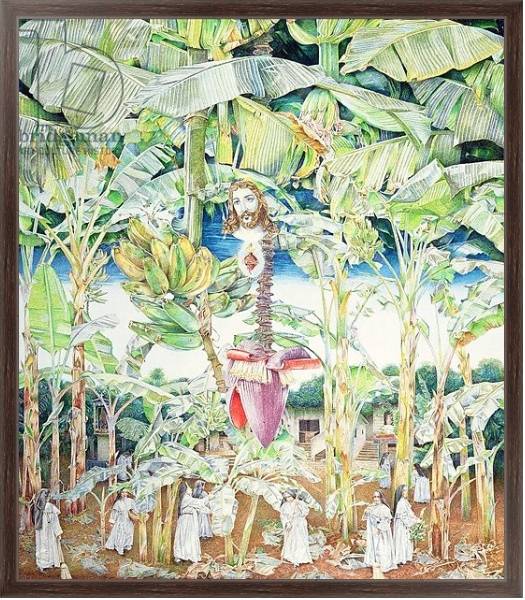 Постер Miraculous Vision of Christ in the Banana Grove, 1989 с типом исполнения На холсте в раме в багетной раме 221-02