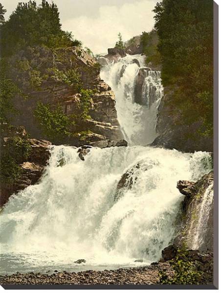 Постер Швейцария. Рейхенбахский водопад с типом исполнения На холсте без рамы