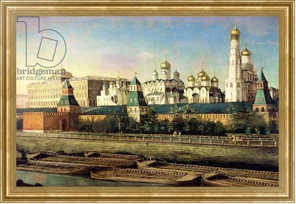 Постер View of the Moscow Kremlin from the Embankment с типом исполнения На холсте в раме в багетной раме NA033.1.051