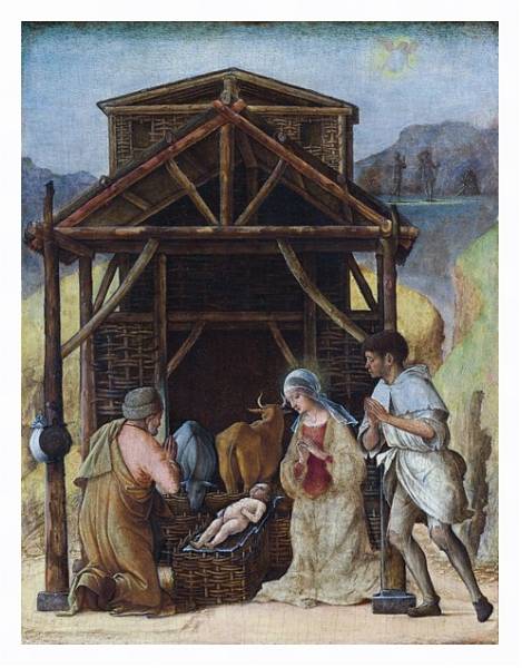 Постер Поклонение пастухов 9 с типом исполнения На холсте в раме в багетной раме 221-03