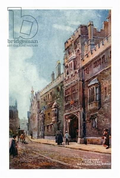 Постер Brasenose College с типом исполнения На холсте в раме в багетной раме 221-03