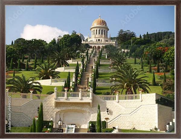 Постер Лестница к храму на горе, Израиль с типом исполнения На холсте в раме в багетной раме 221-02