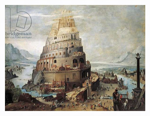 Постер Construction of the Tower of Babel с типом исполнения На холсте в раме в багетной раме 221-03