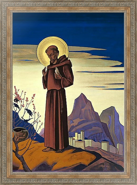 Постер Св. Франциск 2 с типом исполнения На холсте в раме в багетной раме 484.M48.310