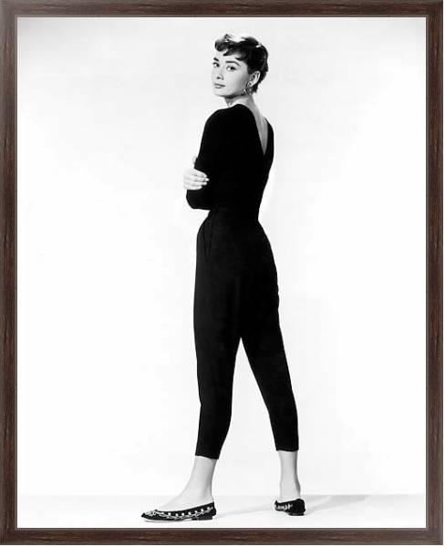 Постер Хепберн Одри 345 с типом исполнения На холсте в раме в багетной раме 221-02