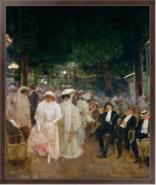 Постер The Gardens of Paris, or The Beauties of the Night, 1905 с типом исполнения На холсте в раме в багетной раме 221-02